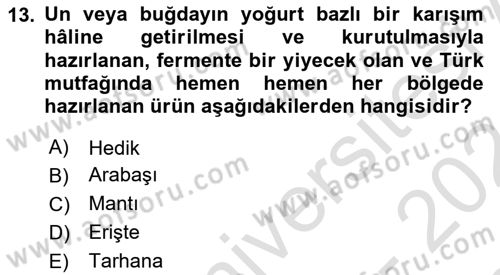 Türkiye’nin Somut Olmayan Kültürel Mirası Dersi 2023 - 2024 Yılı (Final) Dönem Sonu Sınav Soruları 13. Soru
