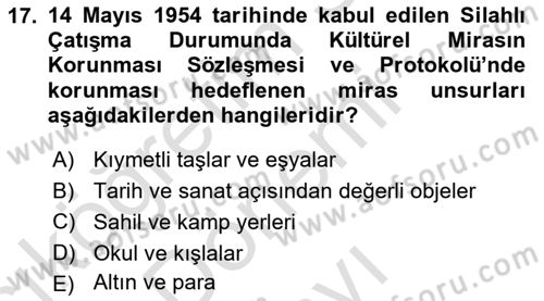 Türkiye’nin Somut Olmayan Kültürel Mirası Dersi 2023 - 2024 Yılı (Final) Dönem Sonu Sınav Soruları 17. Soru