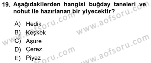 Türkiye’nin Somut Olmayan Kültürel Mirası Dersi 2023 - 2024 Yılı (Final) Dönem Sonu Sınav Soruları 19. Soru