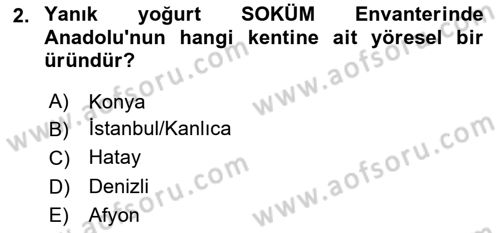 Türkiye’nin Somut Olmayan Kültürel Mirası Dersi 2023 - 2024 Yılı (Final) Dönem Sonu Sınav Soruları 2. Soru