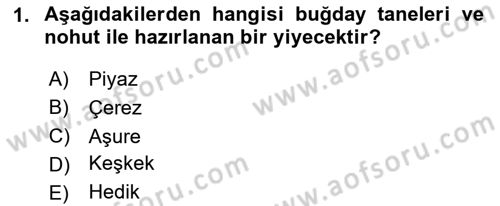 Türkiye’nin Somut Olmayan Kültürel Mirası Dersi 2023 - 2024 Yılı Yaz Okulu Sınav Soruları 1. Soru