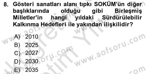 Türkiye’nin Somut Olmayan Kültürel Mirası Dersi 2023 - 2024 Yılı Yaz Okulu Sınav Soruları 8. Soru