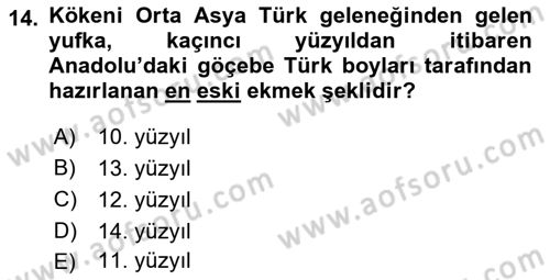 Türkiye’nin Somut Olmayan Kültürel Mirası Dersi 2024 - 2025 Yılı (Final) Dönem Sonu Sınav Soruları 14. Soru