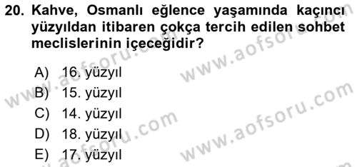 Türkiye’nin Somut Olmayan Kültürel Mirası Dersi 2024 - 2025 Yılı Yaz Okulu Sınav Soruları 20. Soru