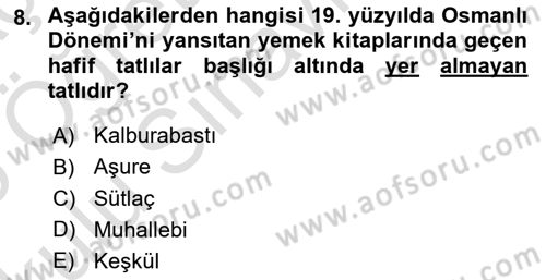 Türkiye’nin Somut Olmayan Kültürel Mirası Dersi 2024 - 2025 Yılı Yaz Okulu Sınav Soruları 8. Soru