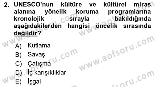 Türkiye’nin Somut Olmayan Kültürel Mirası Dersi 2025 - 2026 Yılı (Vize) Ara Sınav Soruları 2. Soru