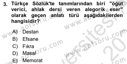 Türkiye’nin Somut Olmayan Kültürel Mirası Dersi 2025 - 2026 Yılı (Vize) Ara Sınav Soruları 3. Soru