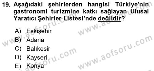 Türkiye’nin Somut Olmayan Kültürel Mirası Dersi 2025 - 2026 Yılı (Final) Dönem Sonu Sınav Soruları 19. Soru