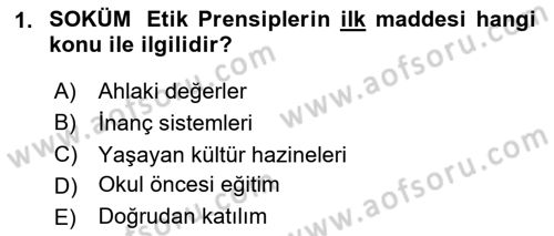 Türkiye’nin Somut Olmayan Kültürel Mirası Dersi 2025 - 2026 Yılı Yaz Okulu Sınav Soruları 1. Soru