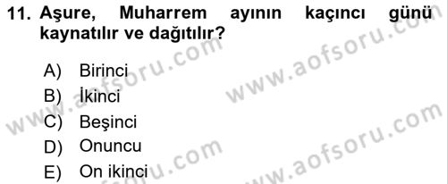 Türkiye’nin Somut Olmayan Kültürel Mirası Dersi 2025 - 2026 Yılı Yaz Okulu Sınav Soruları 11. Soru