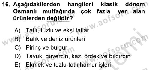 Türkiye’nin Somut Olmayan Kültürel Mirası Dersi 2025 - 2026 Yılı Yaz Okulu Sınav Soruları 16. Soru