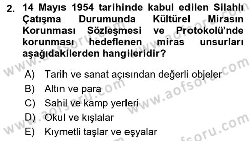 Türkiye’nin Somut Olmayan Kültürel Mirası Dersi 2025 - 2026 Yılı Yaz Okulu Sınav Soruları 2. Soru
