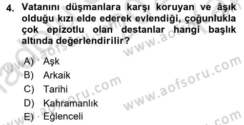 Türkiye’nin Somut Olmayan Kültürel Mirası Dersi 2025 - 2026 Yılı Yaz Okulu Sınav Soruları 4. Soru
