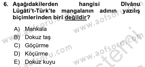 Türkiye’nin Somut Olmayan Kültürel Mirası Dersi 2025 - 2026 Yılı Yaz Okulu Sınav Soruları 6. Soru