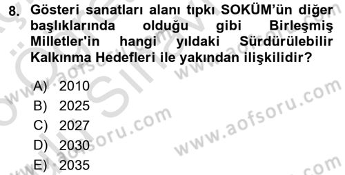 Türkiye’nin Somut Olmayan Kültürel Mirası Dersi 2025 - 2026 Yılı Yaz Okulu Sınav Soruları 8. Soru