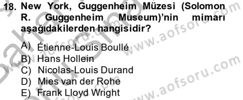 Müzecilik ve Sergileme Dersi 2012 - 2013 Yılı (Final) Dönem Sonu Sınav Soruları 18. Soru