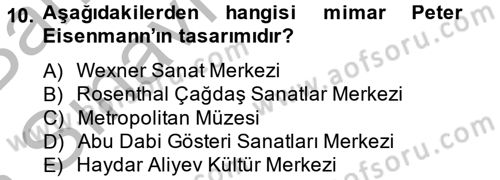 Müzecilik ve Sergileme Dersi 2014 - 2015 Yılı (Vize) Ara Sınav Soruları 10. Soru