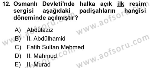 Müzecilik ve Sergileme Dersi 2015 - 2016 Yılı (Vize) Ara Sınav Soruları 12. Soru