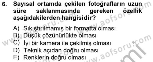 Restorasyon ve Koruma İlkeleri Dersi 2012 - 2013 Yılı (Final) Dönem Sonu Sınav Soruları 6. Soru
