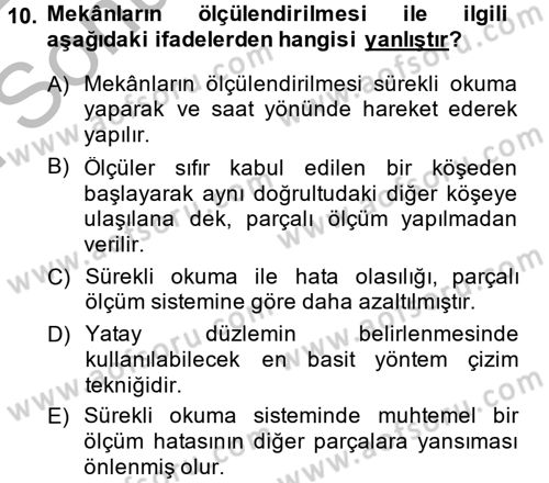 Restorasyon ve Koruma İlkeleri Dersi 2013 - 2014 Yılı (Final) Dönem Sonu Sınav Soruları 10. Soru