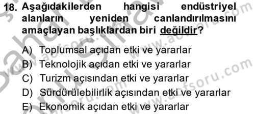 Restorasyon ve Koruma İlkeleri Dersi 2014 - 2015 Yılı (Final) Dönem Sonu Sınav Soruları 18. Soru