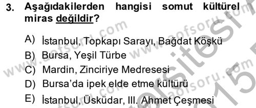 Restorasyon ve Koruma İlkeleri Dersi 2014 - 2015 Yılı (Final) Dönem Sonu Sınav Soruları 3. Soru