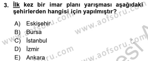 Restorasyon ve Koruma İlkeleri Dersi 2016 - 2017 Yılı (Vize) Ara Sınav Soruları 3. Soru