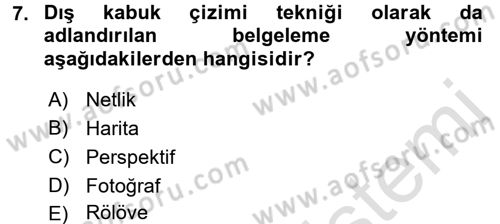 Restorasyon ve Koruma İlkeleri Dersi 2016 - 2017 Yılı (Final) Dönem Sonu Sınav Soruları 7. Soru