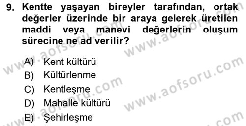 Restorasyon ve Koruma İlkeleri Dersi 2023 - 2024 Yılı (Vize) Ara Sınav Soruları 9. Soru