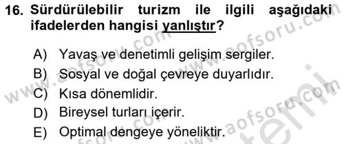 Restorasyon ve Koruma İlkeleri Dersi 2023 - 2024 Yılı (Final) Dönem Sonu Sınav Soruları 16. Soru
