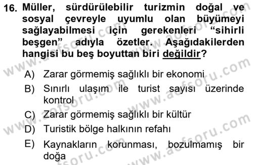 Restorasyon ve Koruma İlkeleri Dersi 2023 - 2024 Yılı Yaz Okulu Sınav Soruları 16. Soru