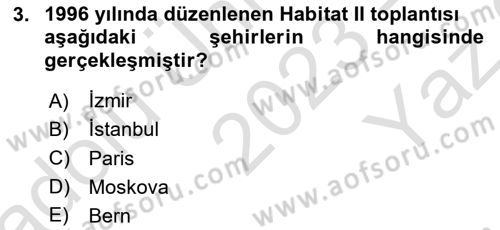 Restorasyon ve Koruma İlkeleri Dersi 2023 - 2024 Yılı Yaz Okulu Sınav Soruları 3. Soru