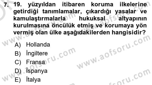 Restorasyon ve Koruma İlkeleri Dersi 2023 - 2024 Yılı Yaz Okulu Sınav Soruları 7. Soru