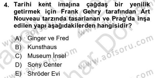 Restorasyon ve Koruma İlkeleri Dersi 2024 - 2025 Yılı (Final) Dönem Sonu Sınav Soruları 4. Soru