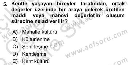 Restorasyon ve Koruma İlkeleri Dersi 2025 - 2026 Yılı (Vize) Ara Sınav Soruları 5. Soru
