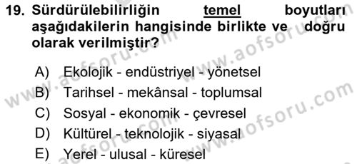 Restorasyon ve Koruma İlkeleri Dersi 2025 - 2026 Yılı (Final) Dönem Sonu Sınav Soruları 19. Soru