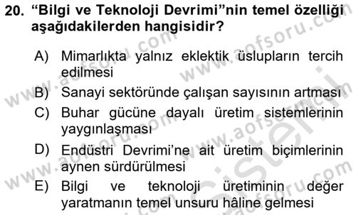 Restorasyon ve Koruma İlkeleri Dersi 2025 - 2026 Yılı (Final) Dönem Sonu Sınav Soruları 20. Soru