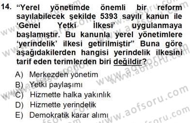 Kültürel Miras Yönetimi Dersi 2012 - 2013 Yılı (Vize) Ara Sınav Soruları 14. Soru