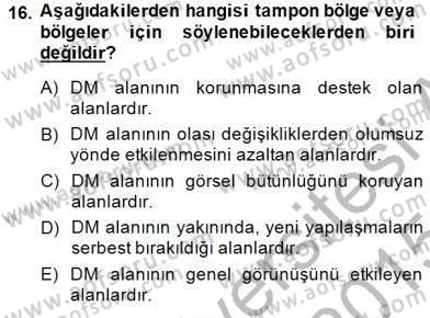 Kültürel Miras Yönetimi Dersi 2014 - 2015 Yılı (Final) Dönem Sonu Sınav Soruları 16. Soru