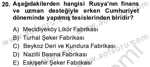 Kültürel Miras Yönetimi Dersi 2014 - 2015 Yılı Tek Ders Sınav Soruları 20. Soru