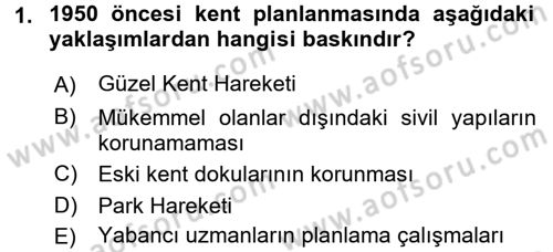 Kültürel Miras Yönetimi Dersi 2016 - 2017 Yılı (Final) Dönem Sonu Sınav Soruları 1. Soru