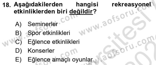 Kültürel Miras Yönetimi Dersi 2021 - 2022 Yılı (Final) Dönem Sonu Sınav Soruları 18. Soru