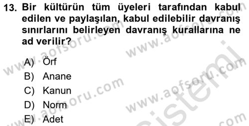 Kültürel Miras Yönetimi Dersi 2022 - 2023 Yılı (Final) Dönem Sonu Sınav Soruları 13. Soru