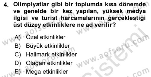 Kültürel Miras Yönetimi Dersi 2022 - 2023 Yılı (Final) Dönem Sonu Sınav Soruları 4. Soru