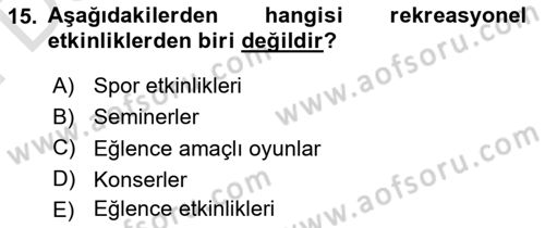 Kültürel Miras Yönetimi Dersi 2023 - 2024 Yılı (Final) Dönem Sonu Sınav Soruları 15. Soru