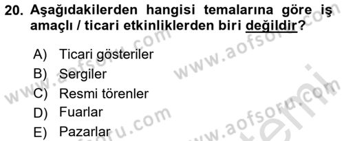 Kültürel Miras Yönetimi Dersi 2023 - 2024 Yılı (Final) Dönem Sonu Sınav Soruları 20. Soru