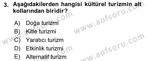 Kültürel Miras Yönetimi Dersi 2024 - 2025 Yılı (Final) Dönem Sonu Sınav Soruları 3. Soru