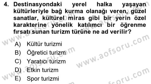 Kültürel Miras Yönetimi Dersi 2025 - 2026 Yılı (Final) Dönem Sonu Sınav Soruları 4. Soru