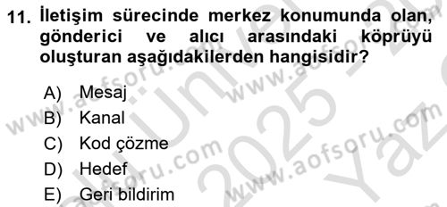 Kültürel Miras Yönetimi Dersi 2025 - 2026 Yılı Yaz Okulu Sınav Soruları 11. Soru