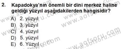 Türkiye´nin Kültürel Mirası 1 Dersi 2012 - 2013 Yılı (Vize) Ara Sınav Soruları 2. Soru